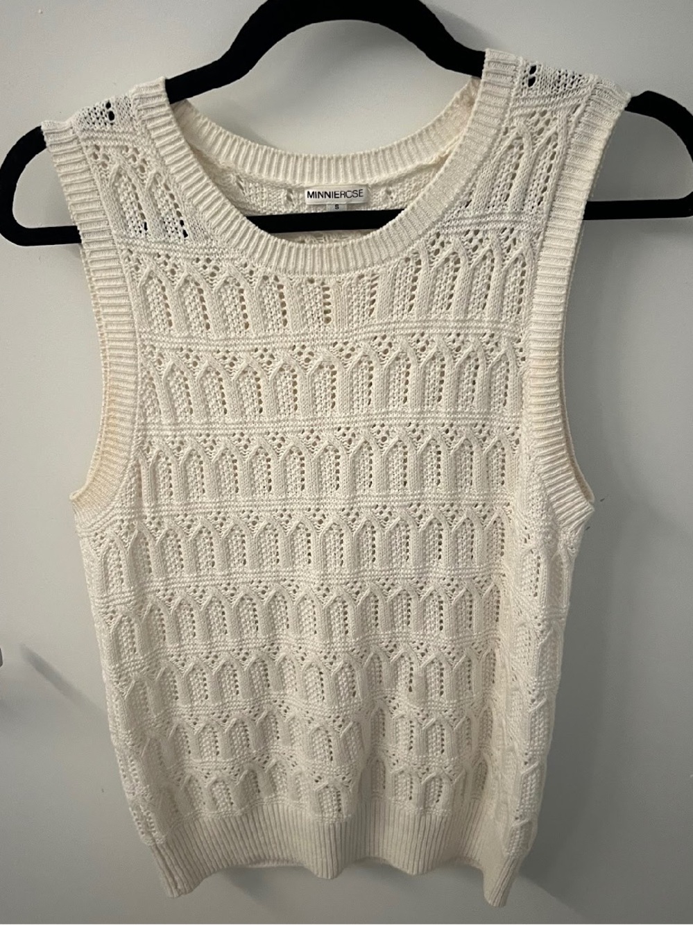 Minnie Openwork Knit Tank